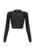 Jordyn Grunge Textured Rhinestone Top